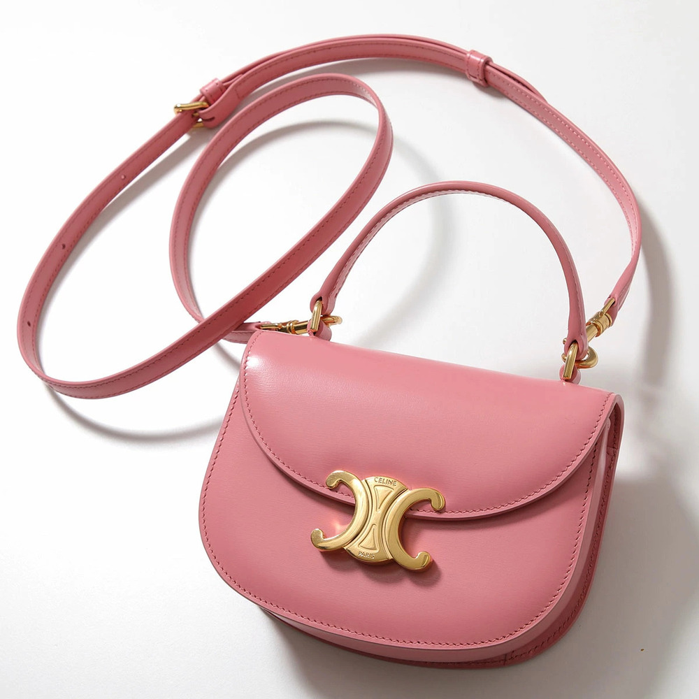 Celine Besace Clea Shoulder Bag Triomphe Leather